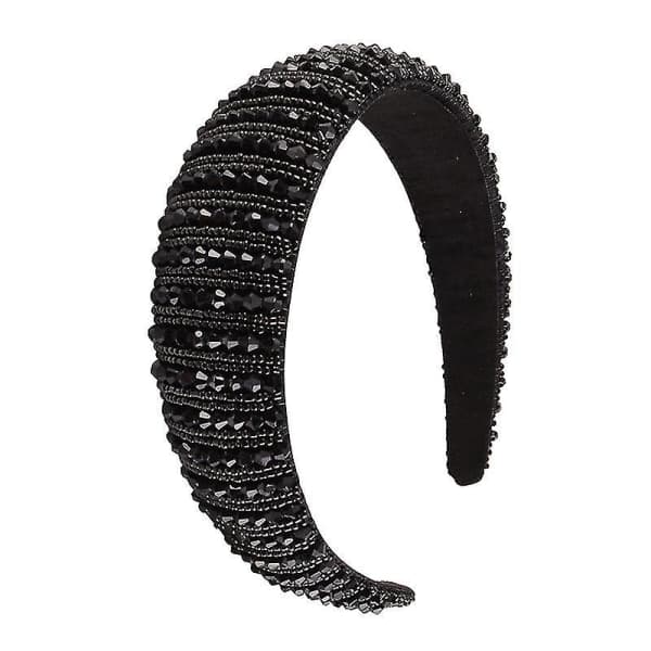 Kristal Strass Pandebånd (2 stk. hvide) Sort hvid_max