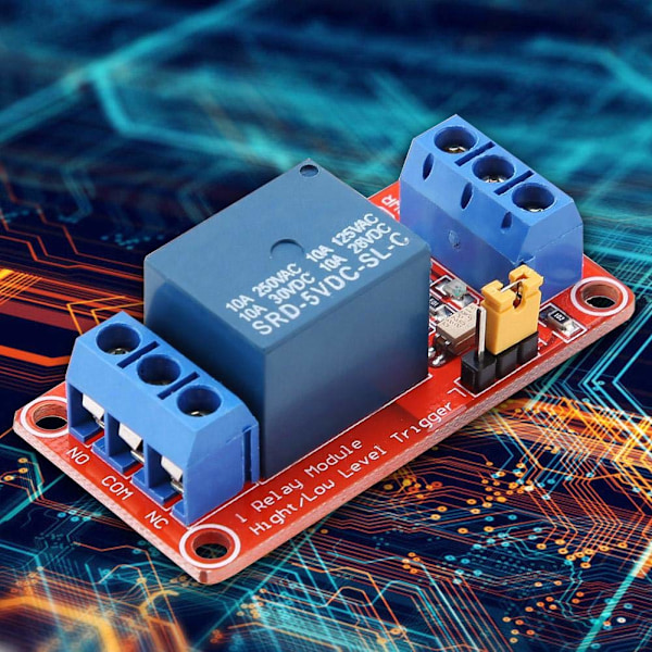 1-kanavainen relemoduuli optoeristinkytkennällä, matalan tason laukaisulaajennuslevy Arduino 5V:lle