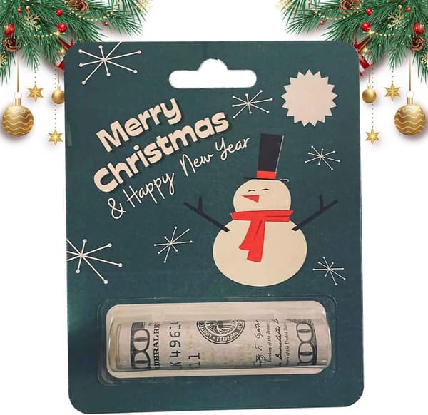 Morsom Julepengeskrin Ornament, Trepengeskrin for Juletrepynt, Sett C C