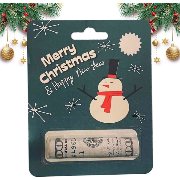 Sjov Julepengeholder Ornament, Træpengeholder til Træpynt, Sæt C C