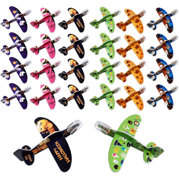 Glider Kids Skumglidare Skumflygplan 24 Stycken Flygplansleksaker Styropor Glidermodell Skumflygplan Halloween Skumflygplan