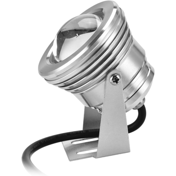 Akvarie LED-lys, 12V 10W RGB Vandtæt Akvarie LED Spotlight Lampe til Akvarium Pool Have Under Vand (sølv skal) silver skal