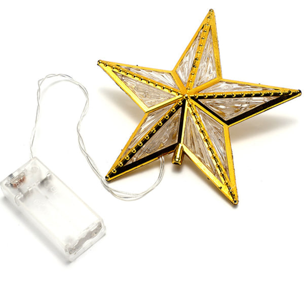 CQBB Christmas Tree Topper, Lighted Star Tree Top , Treetop Star färgglad