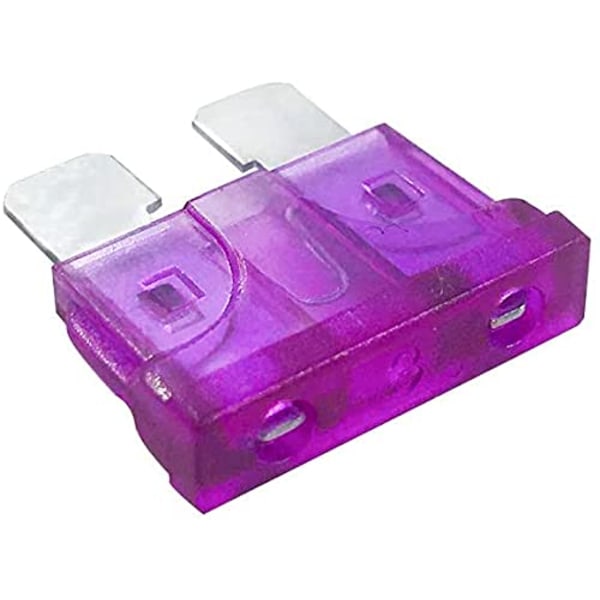 50 stk. 3 Amp Standard Blade Sikringer - Bilstiksikringer til Bil & Lastbil 3A