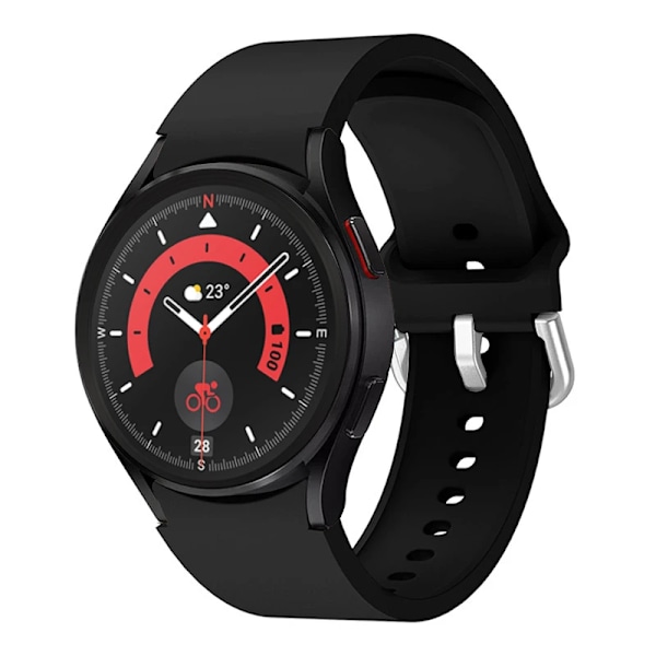 Silikonrem för Samsung Galaxy Watch 6 5 4 44mm 40mm 45mm Watch Ersättningsband för Watch 6 4 Classic 47mm 43mm 46mm Black Watch 6 Classic 43mm