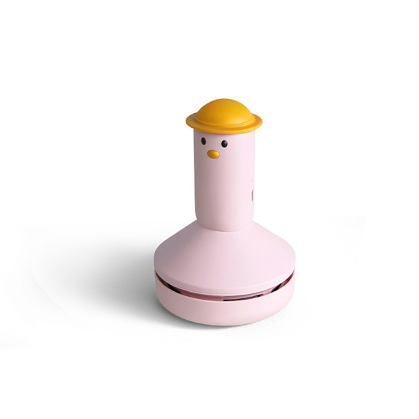 Mini sjov skrivebordsstøvsuger til børn, bil, USB-opladning, lille rengøringsmaskine (rosa (uden ører))