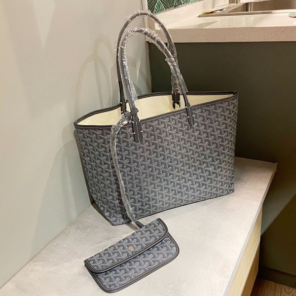 Hundetands Taske Stor Kapacitet Tote Taske Mamma Taske Håndtaske Gave Kvinder Grå-Xin Grå grey S size