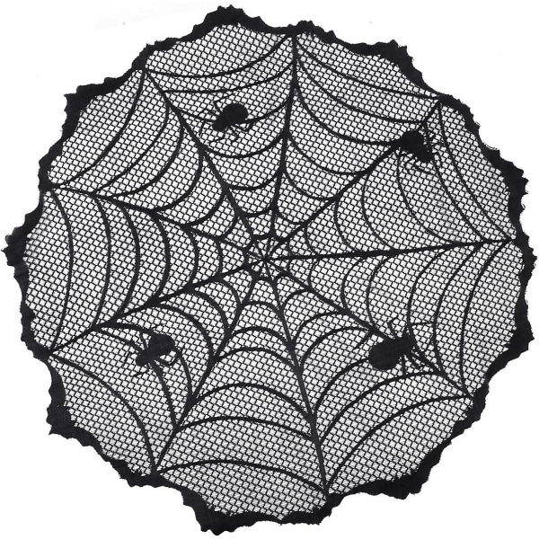 Halloween mesh - spindelnät rund bordsduk för festlig fest