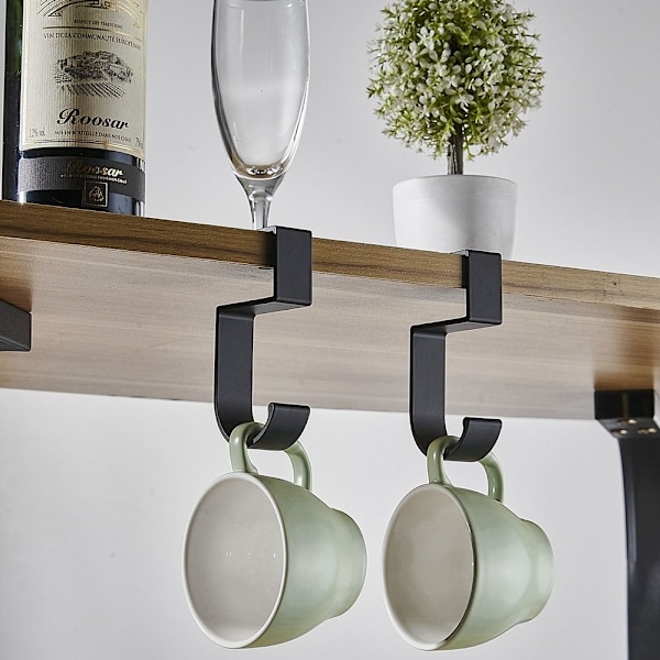 2 st Bärbar Hängande Väskkrok Handväskhållare Multifunktionell Bordskrok grey c-shaped