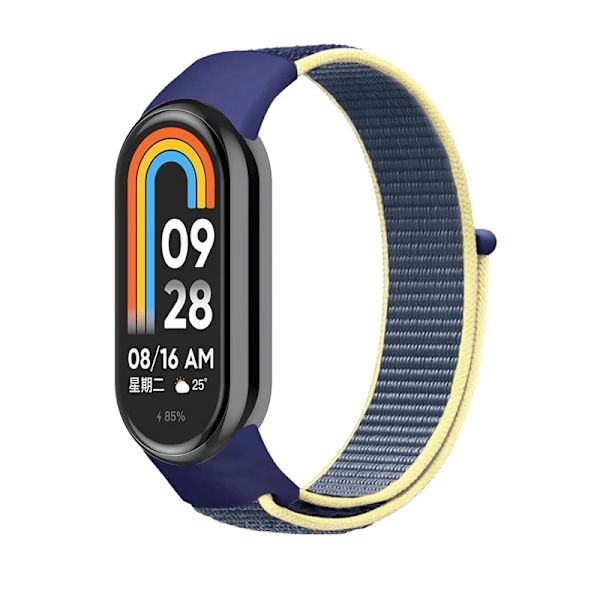 Nylonrem for Xiaomi Mi Band 8 - Myk rem - Smart erstatnings sportsløkke - Rem for Mi Band 8 NFC - Belterem - Alaskan Blue 04 For Mi Band 8