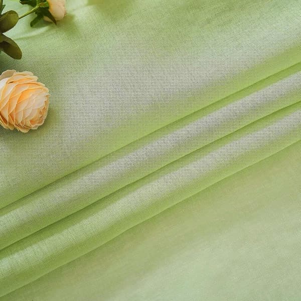2-Pack Transparenta Voile-Gardiner med Öljett, för Vardagsrum och Sovrum Grön 140*270cm