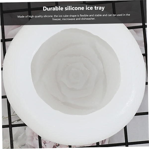 4 stk. Rose Silikonform DIY Valentinsdag Roseformet Isform Whisky Smuk Blomsterform til Fest Bar Is Terning Skimmelbakker