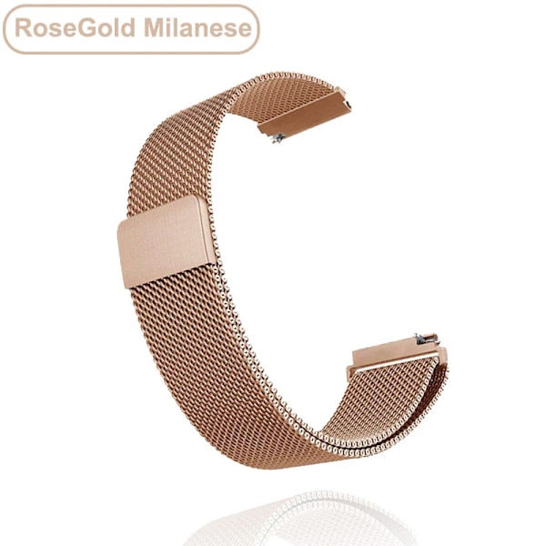 18 mm 20 mm 22 mm metalrem til Garmin Vivoactive 3 4 4s Band Watch Venu 2 2s SQ Forerunner 645 Armbånd Silikonløkke Nylon Håndled Metal Rose Gold 18MM