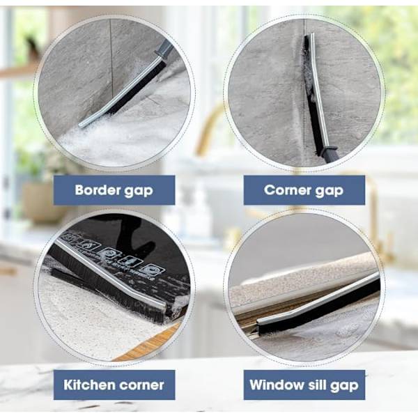 3-osainen kylpyhuoneen rakojen puhdistusharjasetti, ergonomiset käsikäyttöiset puhdistustyökalut pieces