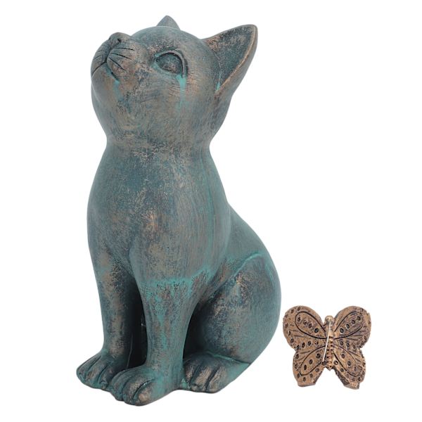 Udendørs haveharpiksdekoration, Halloween-havefigur, statue til hjemmet, figurer, udendørs gårdhave, terrasse, græsplæne, prydgenstande, kat