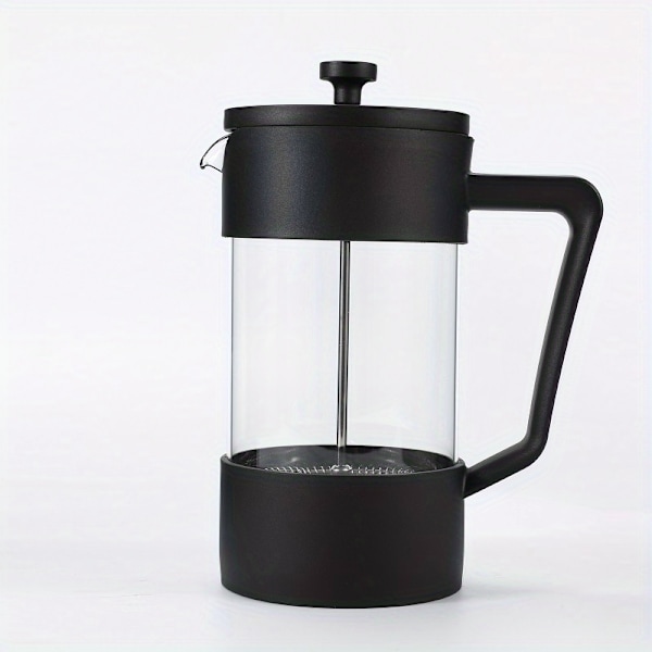 1. manuel tryk tebrygger kaffekande, sæt kaffefilter, rustfrit stål mesh i aluminium, udendørs, bærbar, egnet til hjemmet