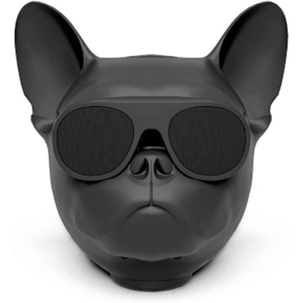 SQBB Bazhou hundformad kreativ högtalare, trådlös Bluetooth högtalare Bärbar hundformad stereoljudmusikspelare (1st, svart)