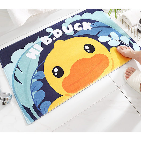 Absorberande badrumsgolvmatta liten gul anka A skog 40 * 60cm,