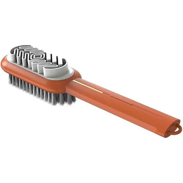 1 st multifunktionssko borste djuprengöring mjuka borst hushållskläder borste till renare för mocka gummi raderfläckorange
