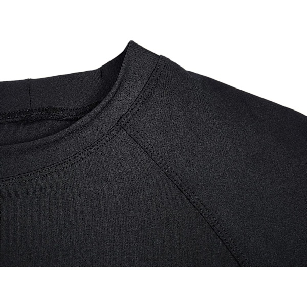 Herre kortarmet hurtigtørkende badeoverdel surf UV solbeskyttelse badedrakt (svart) XXL svart black xxl