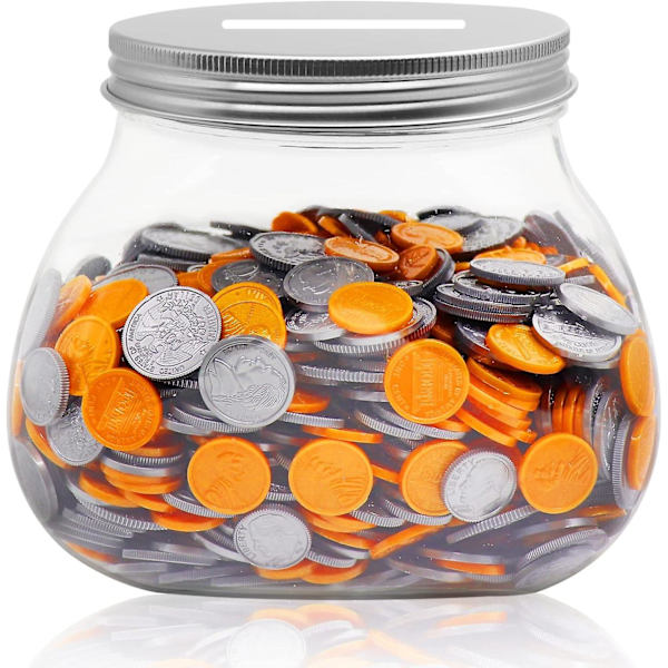 Sparbøsse Gro, Spargris Transparent För Mynt, Sparbøsse Stor Plast Genomskinlig, Stor Sparbøsse Piggy Coin Money Saving Bank Myntburk Box För Barn