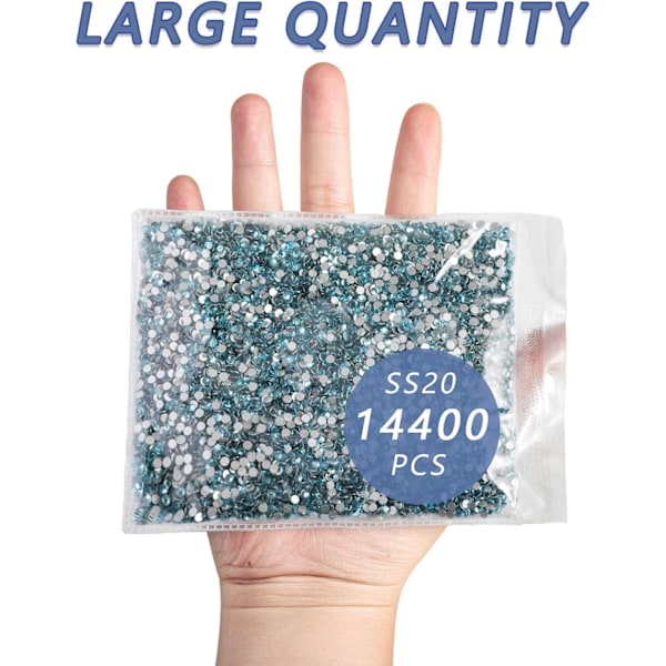 14400 st Röda Platta Baktill Rhinestones för DIY-hantverk, Akvamarin, SS10, 2,7-2,9 mm Aquamarine SS10/14400pcs