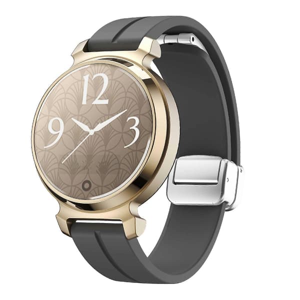 Silikonearmbånd til Garmin Lily 2 med magnetisk foldespænde Space Grey_max Space Grey Silver Buckle