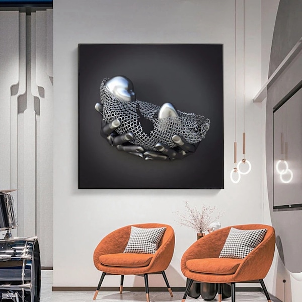 Nordisk vardagsrum fond väggdekoration Canvas målning kor