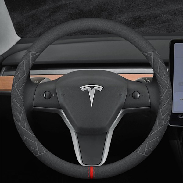 Passar till Tesla ModelS ModelY ModelX Model3 vinterrattsskydd - runt mocka - utan färgkod - 38cm/1 pack