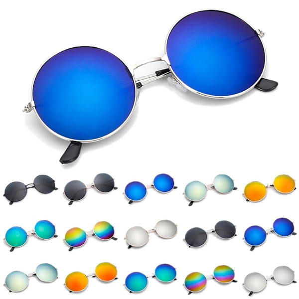 Modesolbriller til kvinder og mænd - Pilot runde gradient spejl damebriller Oculos Lentes Gafas De Sol Runde model 21 Andre