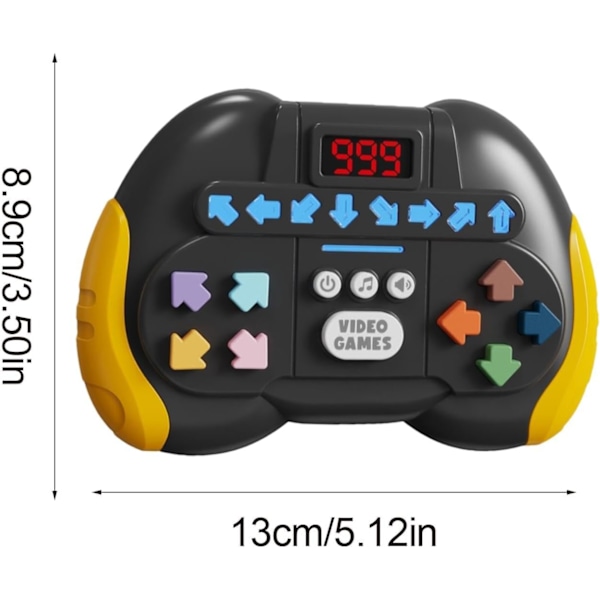 Ääni- ja valopelit | Kasvatuspeli lapsille | Perheen ilta | Interaktiivinen lelupeli, Kannettava lelupeli, Nopea painikepeli 13x8.9x4cm/5.12x3.5 Yellow