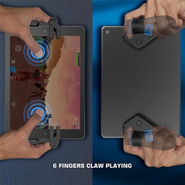 SQBB F7 Claw Tablet Controller Joystick för Ipad / Android-surfplattor Plug And Play Gamepad för Pubg Mobile Svart ingen