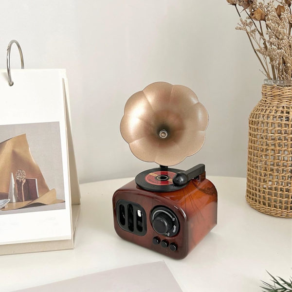 Musiklådor för flickor – Klassisk grammofon nostalgisk låda, mors dag dekoration Speldosa för grammofon