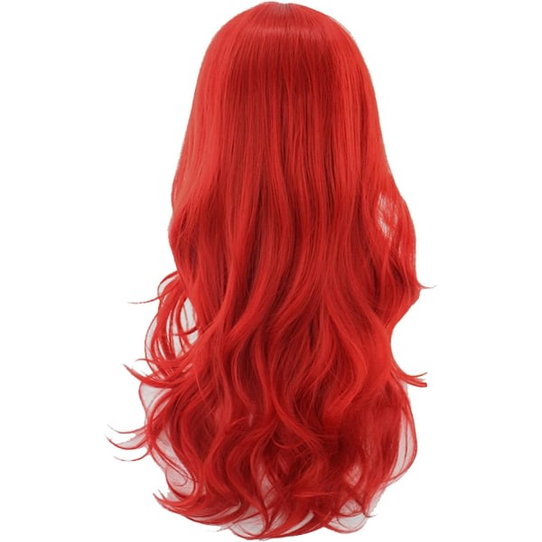 29,5" 75 cm lång lockig röd peruk för kvinnor lång röd cosplayperuk för fest cosplay Halloween SQBB