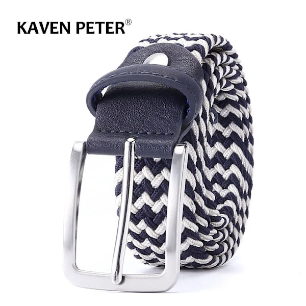 Stretchcanvas läderbälten för män Kvinna Casual Stickad Vävd Militär Taktisk rem Man Elastiskt Bälte för Byxor Jeans Style E
