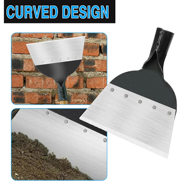 Multifunksjonell Hage-Ugressspade, 28cm Stål Flat Spade for Hage & Hage Rengjøring 21 cm