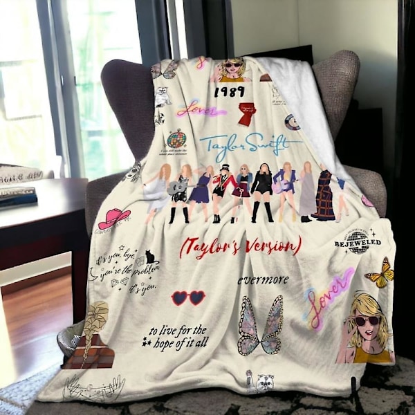 Xmas-lahjaidea faneille - Swiftie söpö talvipeitto - 1989 Tour -aiheinen lahja hänelle [DB] 100cm*130cm 100cm*130cm