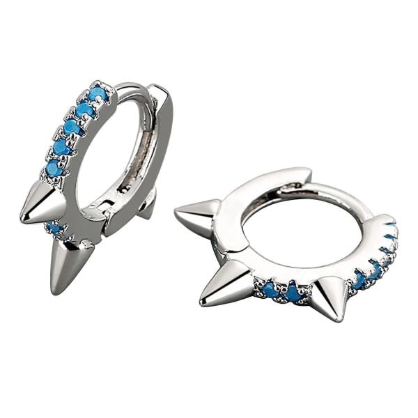 SQBB 1 par kvinnor mode smycken Portable Hoop örhängen Geometric Diamonds Festival Silver