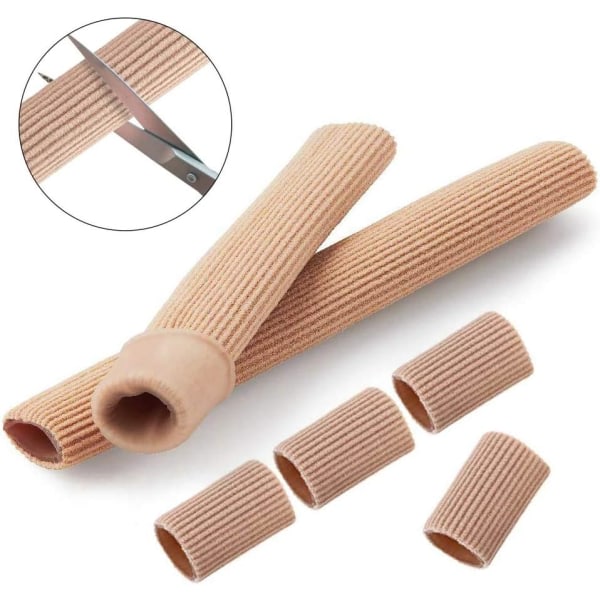 Tåskydd, 6 st silikontåskydd, cap, Latex Soft Gel Finger Pad bandage för liktornar, blåsor och förhårdnader 3 storlekar (La