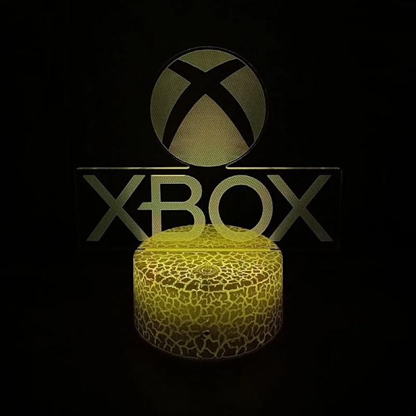 16 farver skiftende natlys 3D akryl LED touch bordlampe atmosfære rumdekor illusion lampe til jul 16 farver sort base til XBOX-spil