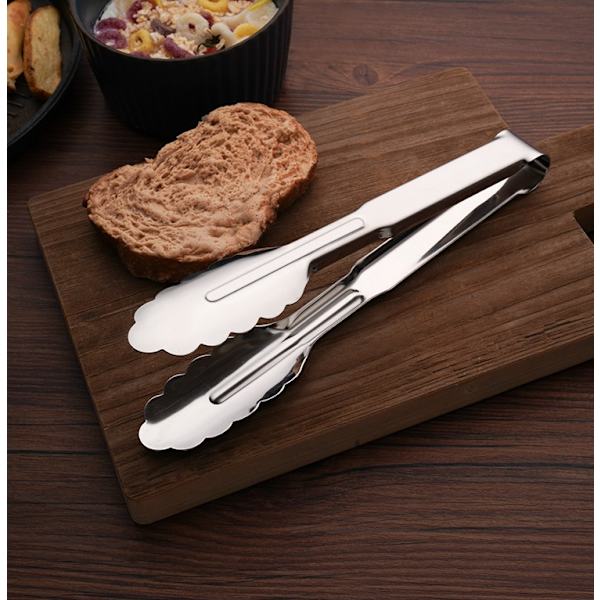 Mattång 304 rustfrit stål forlænget grilltang (304 9 tommer 23,3 cm)