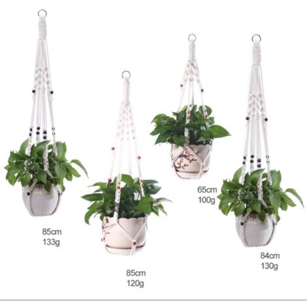 Hængende reb plante macrame planteholder hængende planteholder indendørs udendørs havedekoration med