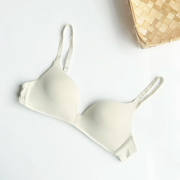 Is Silke BH för kvinnor Komfort Trådlös Samla Sexiga Underkläder för kvinnor Push Up Enkel Underkläder Sömlös BH BH Bralette Ljusgrå 34AB