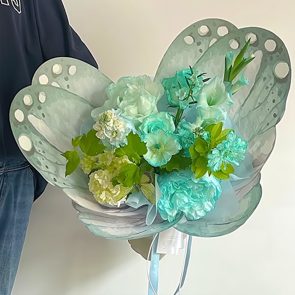 20 Ark Fjärilsinslagningspapper, Vattentätt Inslagningspapper för Blombukett, Fjärilsbuketttillbehör Bukett Wrap