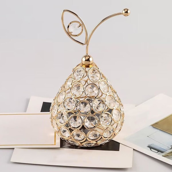 Kristall ananas statyett - fruktbord mittpunkt, naturlig kristallprydnad, heminredning Päron