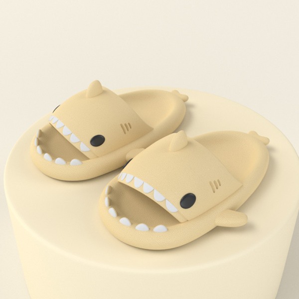 Sharktofflor halkfria duschtofflor mjuka sommarsandaler för flickor och pojkar nya