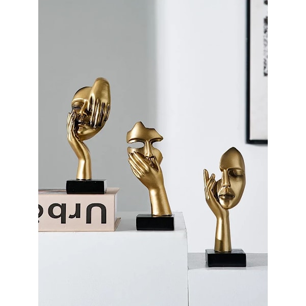 Menneskelig Ansikt Statue Ornament Harpiks Skandinavisk Stil Skrivebord TV Skap Vinkjøler Hjemmedekorasjon Båter SHBA2890014