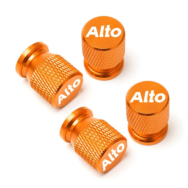 För Suzuki Alto Bilhjul Ventile Caps Däck Stem Täcker Airdust Vattentäta Tillbehör orange2