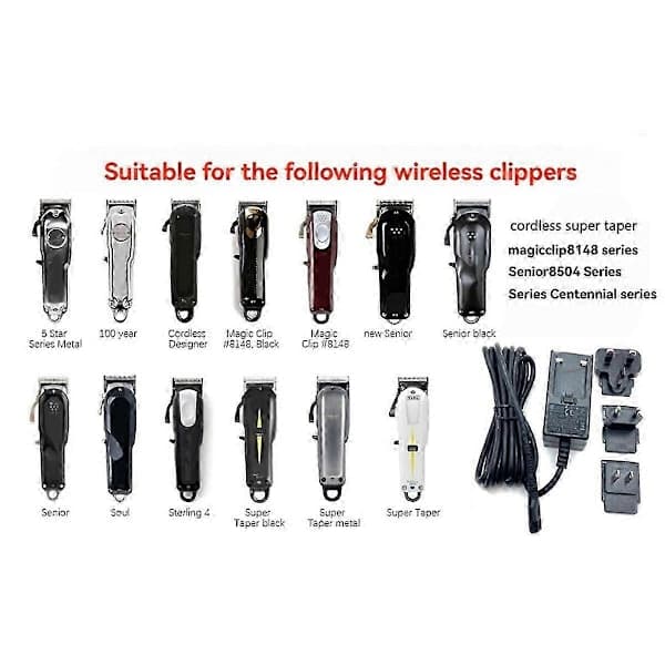 Hårklipper Adapter til WAHL Barbermaskine Trimmer Oplader EU-stik—max