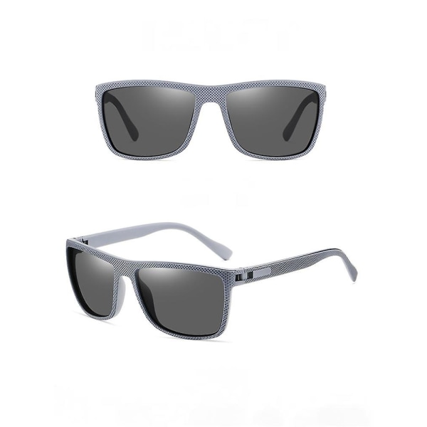 Ett par fyrkantiga solglasögon för män körglasögon Hd Polarized Mirror Spring Style (bomb Coffee Full Tea C3)